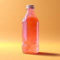 Vibrant Red Juice Bottle 3d Mockup With Kodak Aerochrome Iii Infrared Style Royalty Free Stock Photo