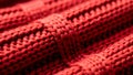 Vibrant Red Knitted Wool Fabric Texture Background. Close-up of Cozy Sweater or Blanket Material, Warm and Soft Textile Pattern. Royalty Free Stock Photo