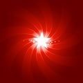 Vibrant red light burst with shining center star Royalty Free Stock Photo