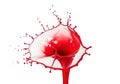 Vibrant red liquid splash Royalty Free Stock Photo