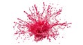 Vibrant red liquid splash with tiny droplets bursting outwards dynamic motion abstract Royalty Free Stock Photo