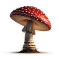Vibrant red mushroom with white spots Royalty Free Stock Photo