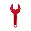 Vibrant Red Open End Wrench Illustration for Repair and Construction Services Royalty Free Stock Photo