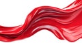 Vibrant red paint fluid flowing on a white background, creates a visual effect, generative AI Royalty Free Stock Photo