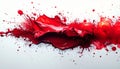 Vibrant Red Paint Splash Abstract Liquid Motion Dynamic Flow Isolated White Background Royalty Free Stock Photo