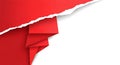 Torn Red Paper Background with White Space Royalty Free Stock Photo