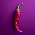 Premium 3d Red Chilli Pepper On Fuchsia Background Royalty Free Stock Photo