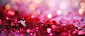 Vibrant Red And Pink Heart-Shaped Confetti Bring Joyful Celebration