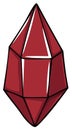 Vibrant red polygonal crystal illustration with bold outlines and sharp facets Royalty Free Stock Photo