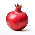 Vibrant Red Pomegranate: Bold Lines, Webcam Photography, Organic Material