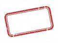 Red Grunge Rubber Stamp Frame with Rounded Corners Royalty Free Stock Photo