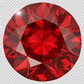Vibrant red ruby gemstone Royalty Free Stock Photo