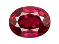Vibrant red ruby gemstone isolated on transparent background Royalty Free Stock Photo