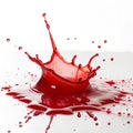 Red splash isolated on white background Royalty Free Stock Photo