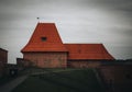 Red tiled building of he Vilnius city wall