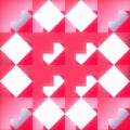Vibrant Red and White Geometric Abstract Pattern Background Royalty Free Stock Photo