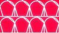 Vibrant Red and White Geometric Arch Pattern Royalty Free Stock Photo