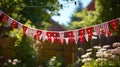 vibrant red white string Royalty Free Stock Photo