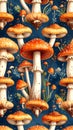 Vibrant Red and White Toadstools in a Whimsical Forest Royalty Free Stock Photo