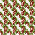 Vibrant redcurrant pattern for textile and wrapping paper design Royalty Free Stock Photo