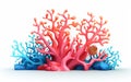 Vibrant Reefscape: Isolated 3D Coral Reef Image