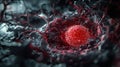Cellular dynamics and growth microscopic world digital art abstract close-up life sciences