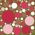 Vibrant Retro Color Polka Dot Background