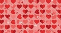Romantic Seamless Pattern with Hearts and Cupid\'s Arrows Royalty Free Stock Photo