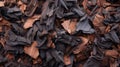 Vibrant Rubber Art: Creased Crinkled Wrinkled Brown Charcoal And Wood