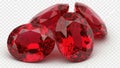 Vibrant ruby gems arranged in a cluster Royalty Free Stock Photo