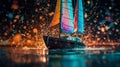 Vibrant Sailboat Photography on Bright Background with Sony A9