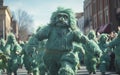 Vibrant Saint Patrick Day Parade Celebration. Generative AI Royalty Free Stock Photo