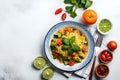 A Vibrant Salad Bursting with Colors and Flavors: Quinoa Tabbouleh with Cherry Tomatoes, Avocado, and More