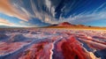 Vibrant Salt Desert Landscape: A Kaleidoscope of Colors.