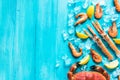 Vibrant sea food background