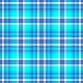 A vibrant, seamless blue and white plaid pattern with varying cool tones and subtle woven textures Royalty Free Stock Photo