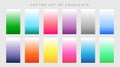 Vibrant set of colorful gradients
