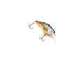 Vibrant shad crank bait fishing lure with sharp hooks and natural movement isolated on white background Royalty Free Stock Photo