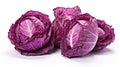 Crimson Delight: Red Cabbage Isolated on White