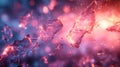 Vibrant shards of ice illuminated by colorful lights creating a mesmerizing visual display in an abstract environment Royalty Free Stock Photo