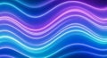 Abstract flowing neon light waves in vibrant blue and magenta hues creating a dynamic and energetic visual background Royalty Free Stock Photo