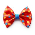 Vibrant Silk Bow Tie Isolated on White. Generative ai