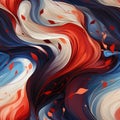 Vibrant silk with red motive seamless pattern, created with generative AI