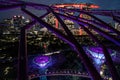 Vibrant Singapore cityscape illuminated by dazzling lights