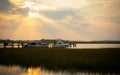 Vibrant Sky Over John`s Island, SC, USA