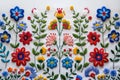 Vibrant Slovak folk embroidery