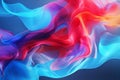 Vibrant smoke effect neon abstract background and Colorful fog waves of neon swirling background