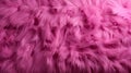 Vibrant and soft bright pink faux fur texture background from a distance with fluffy fibers