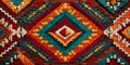 Vibrant Southwestern Textile Pattern Rich Colors Geometric Design Royalty Free Stock Photo