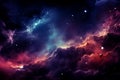 Vibrant space galaxy cloud illuminating enchanting night sky, revealing cosmic wonders.